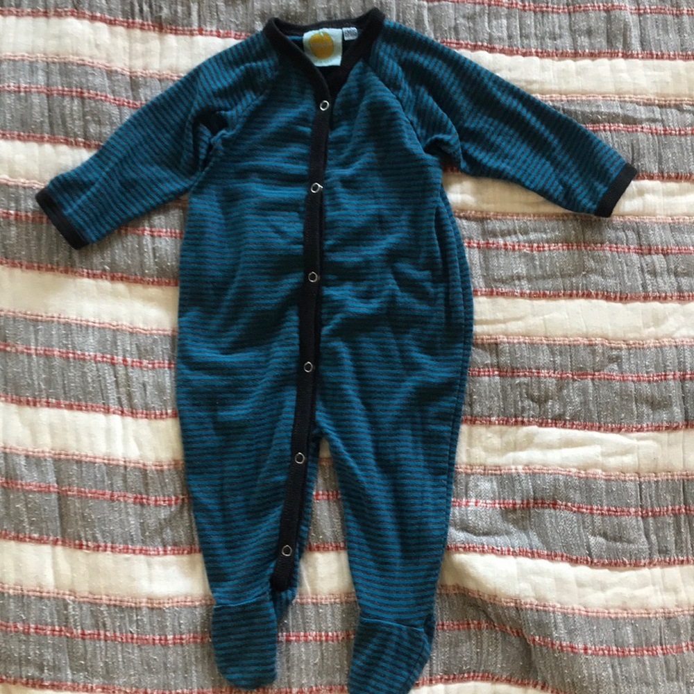 Kumquat handmade Footed Onesie